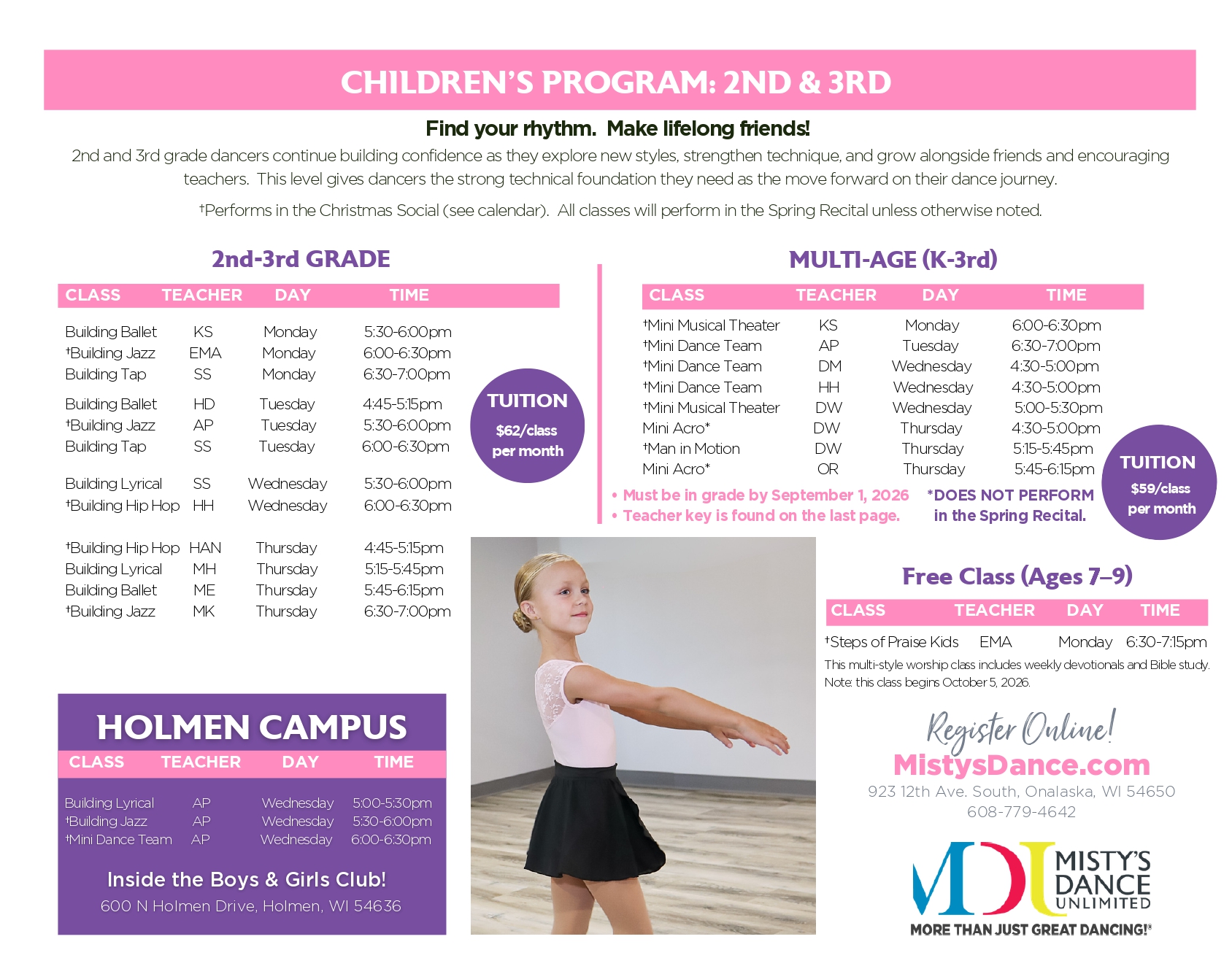 fall schedule