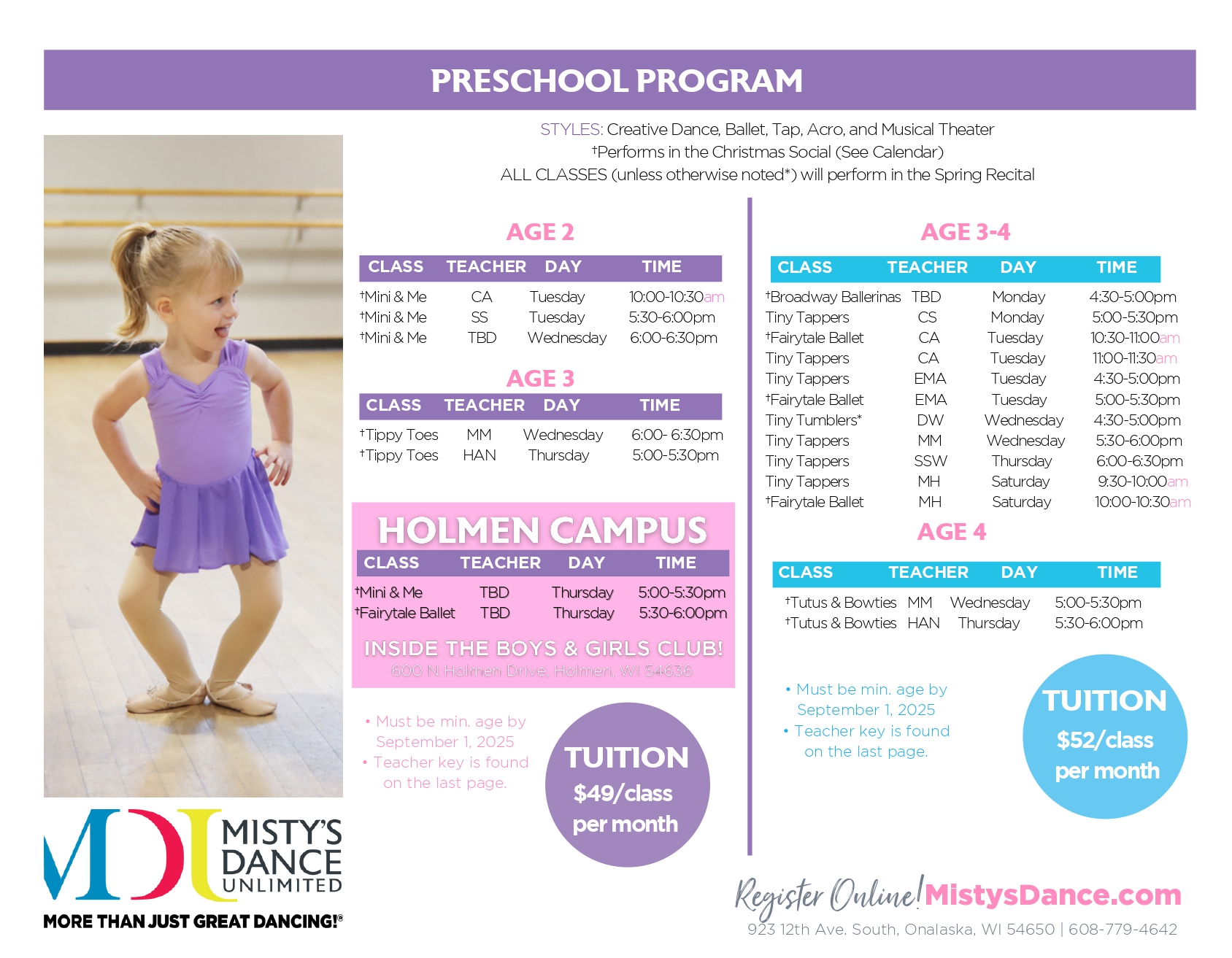 fall schedule