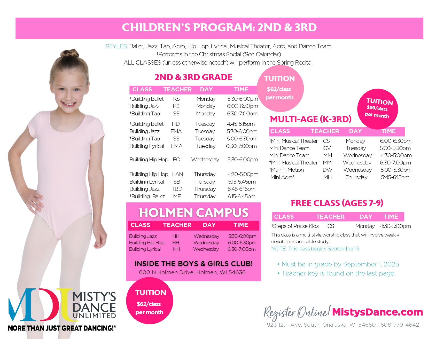fall schedule