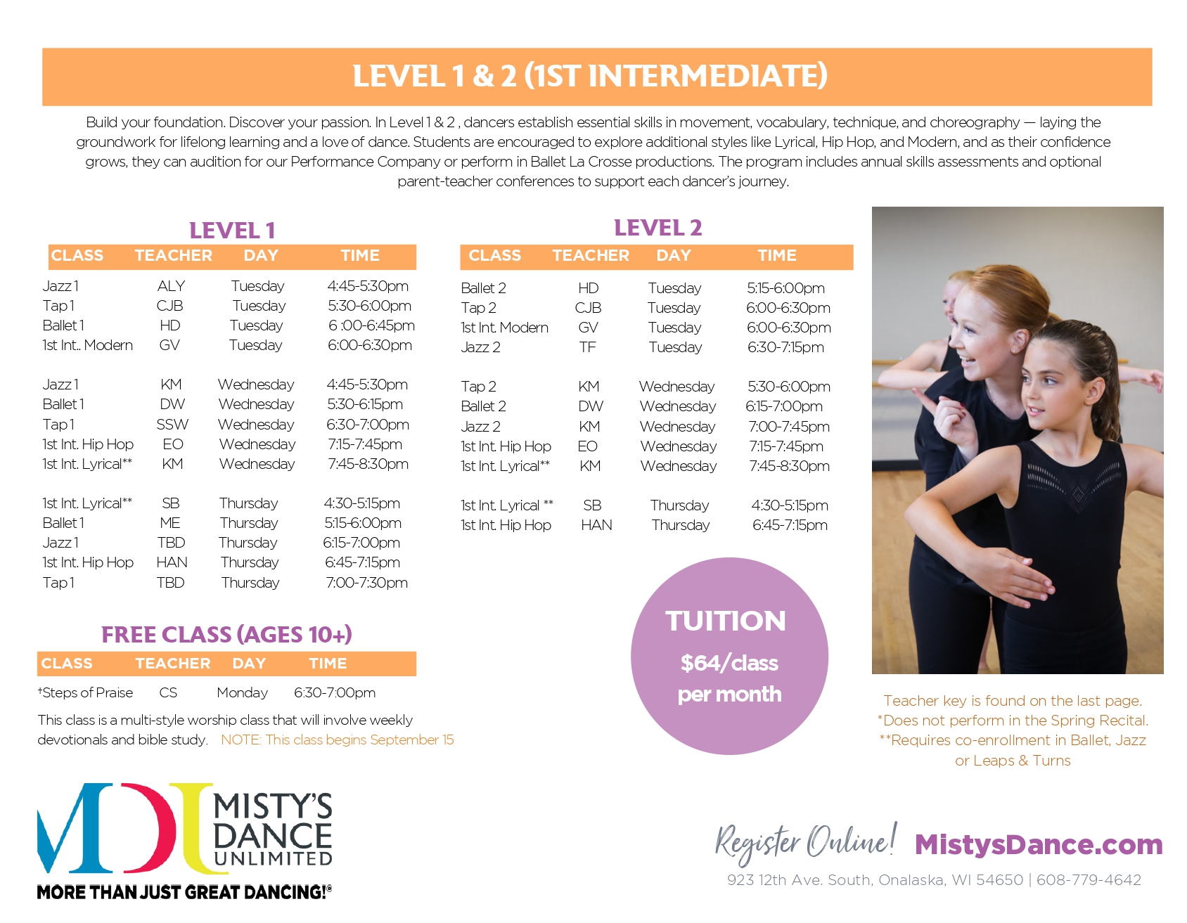 fall schedule