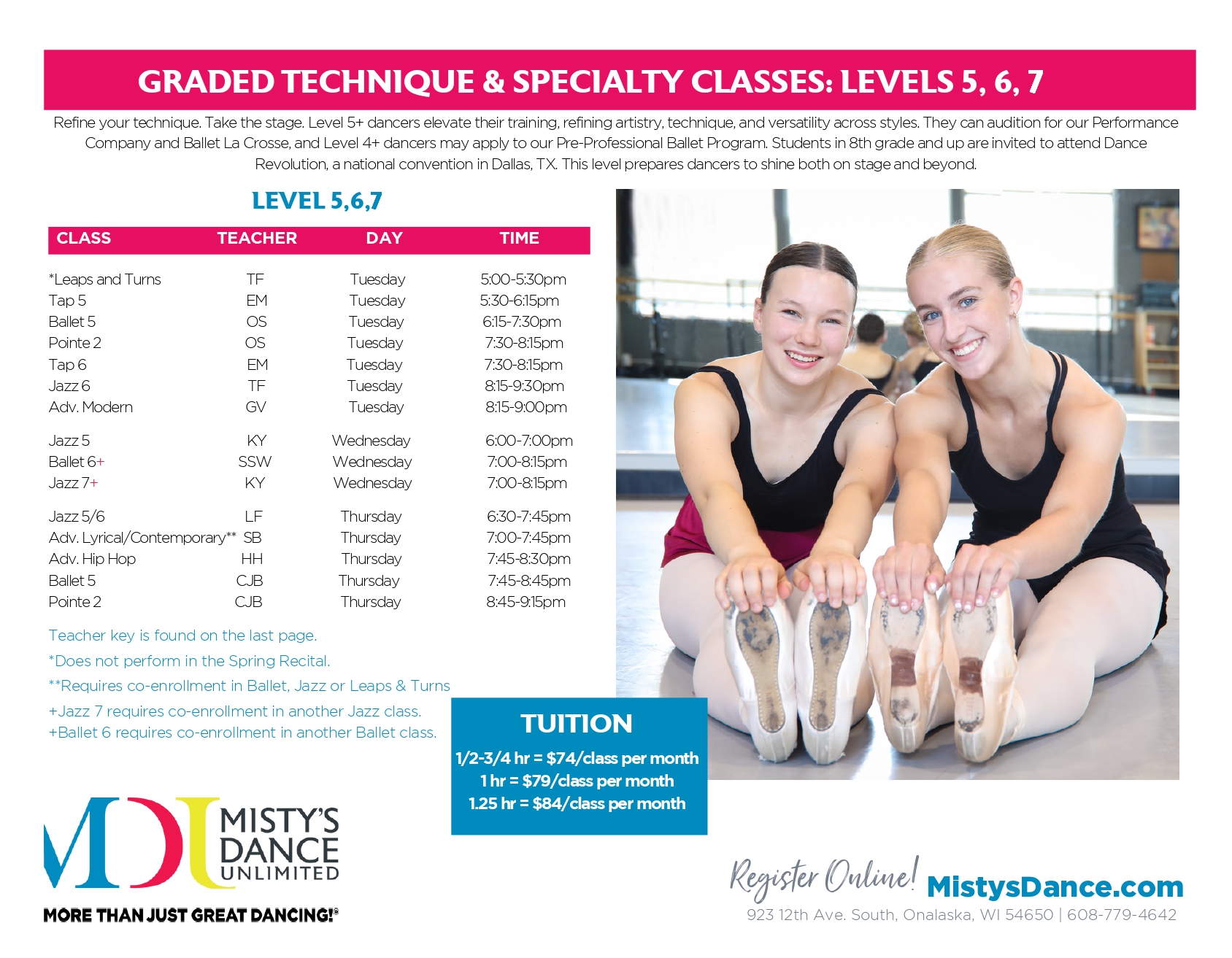 fall schedule