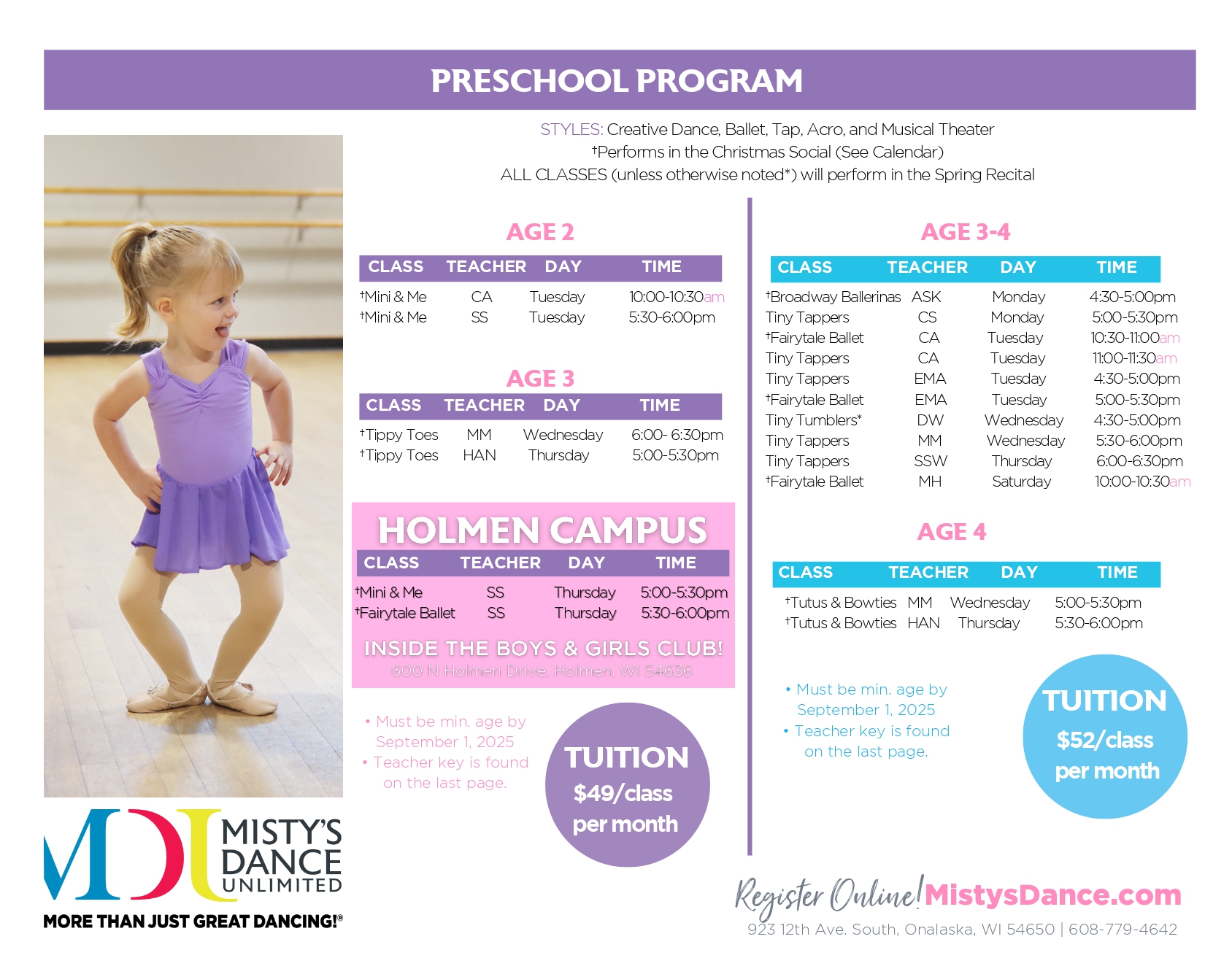 fall schedule
