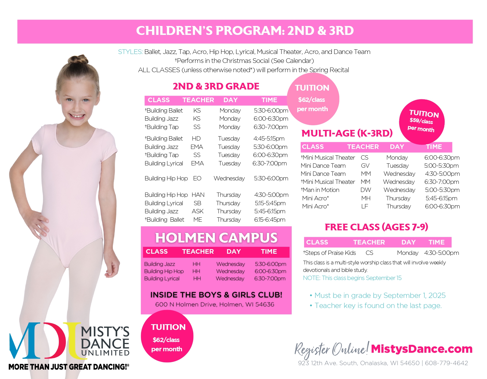 fall schedule