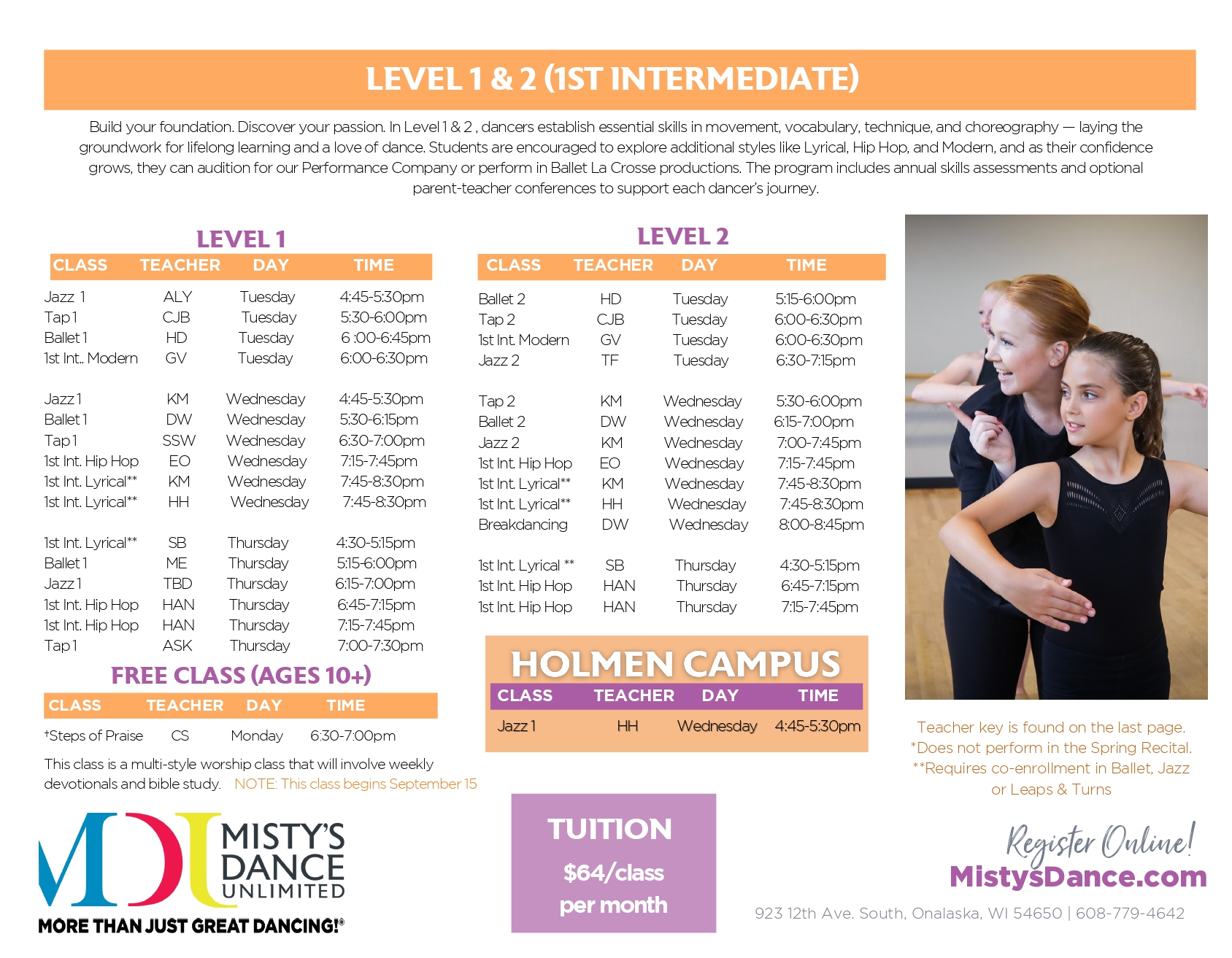 fall schedule