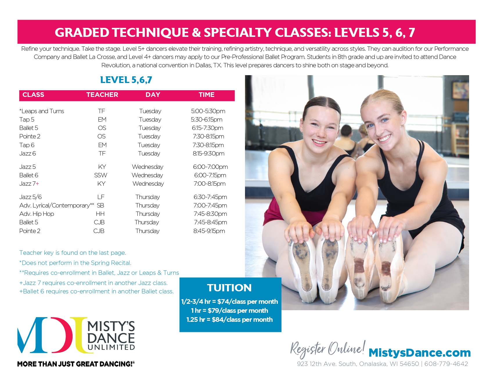 fall schedule